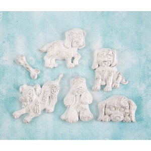 Shabby Chic Resin Treasures - Puppies